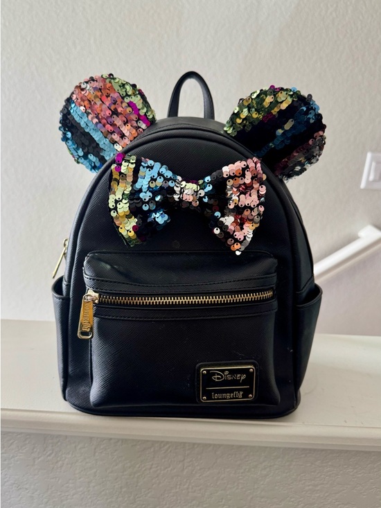 Loungefly Handbags - Loungefly Disney Minnie Mouse Rainbow Sequin Mini Backpack